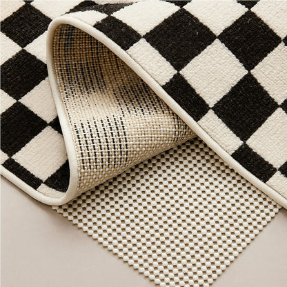 4' x 6' Ivory Striped Weave Non Slip Rug Pad