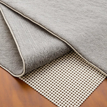 2' x 8' Ivory Striped Weave Non Slip Rug Pad