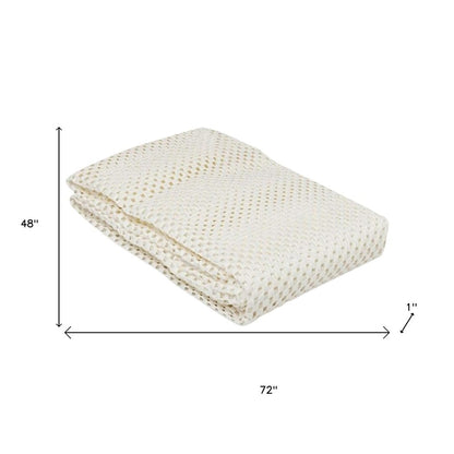 2' x 8' Ivory Striped Weave Non Slip Rug Pad
