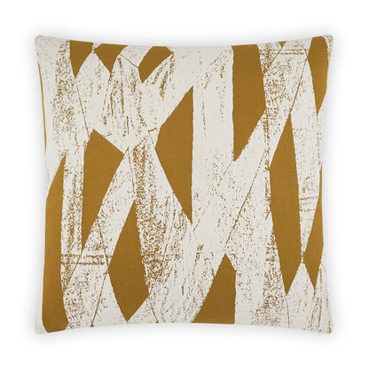 D.V. KAP HOME   24" x 24" Ozone Pillow - Mustard Modern, Abstract    - 3949-M-2424