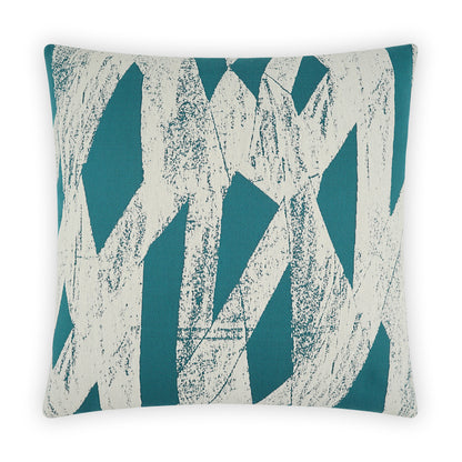 D.V. KAP HOME   24" x 24" Ozone Pillow - Teal Modern, Abstract    - 3949-T-2424