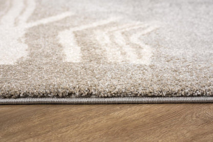 8' X 10' Gray Abstract Power Loom Area Rug