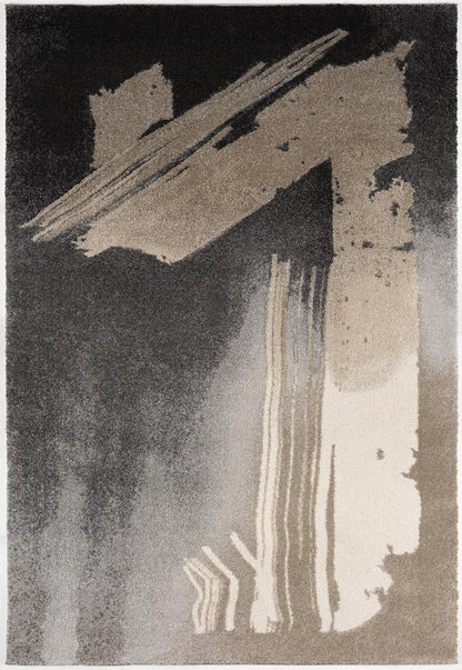 8' X 10' Gray Abstract Power Loom Area Rug