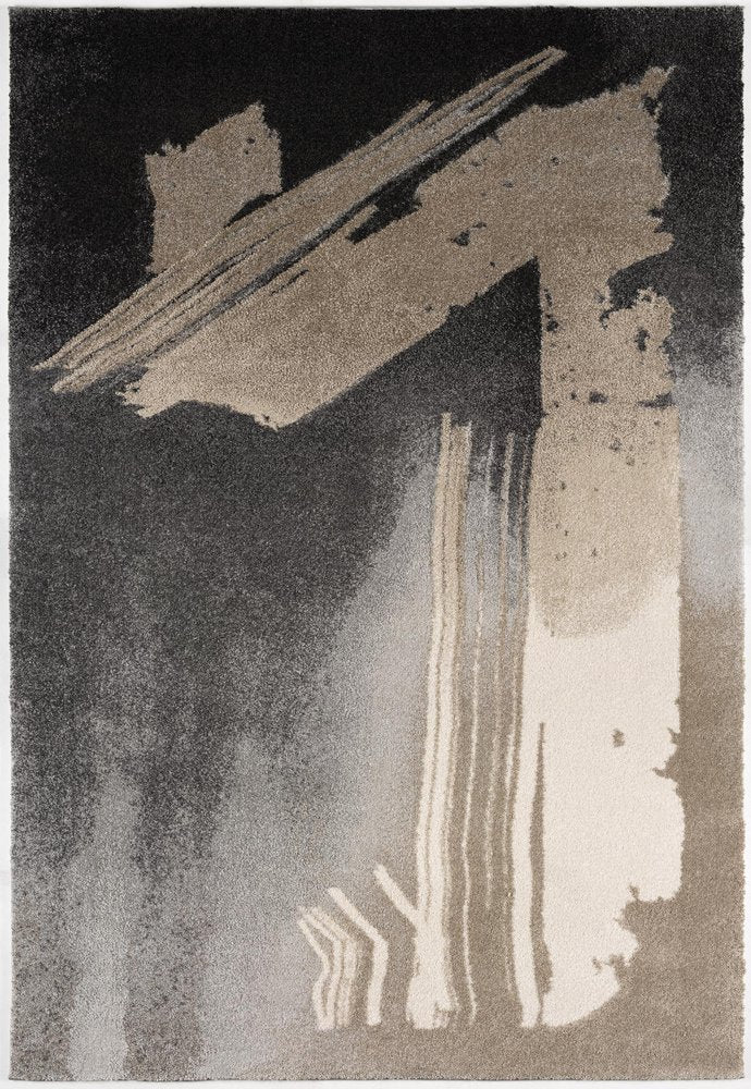 8' X 10' Gray Abstract Power Loom Area Rug