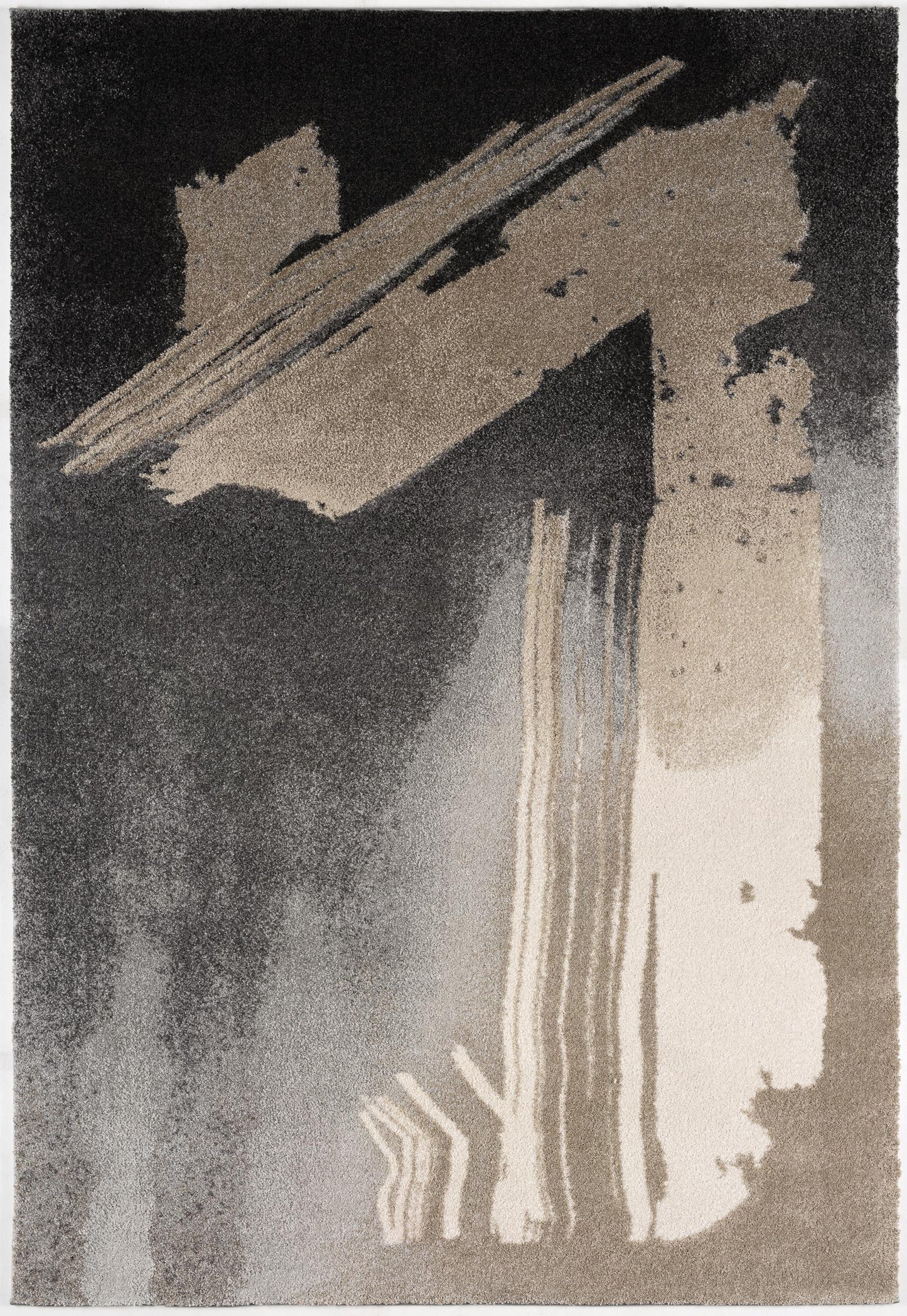 8' X 10' Gray Abstract Power Loom Area Rug