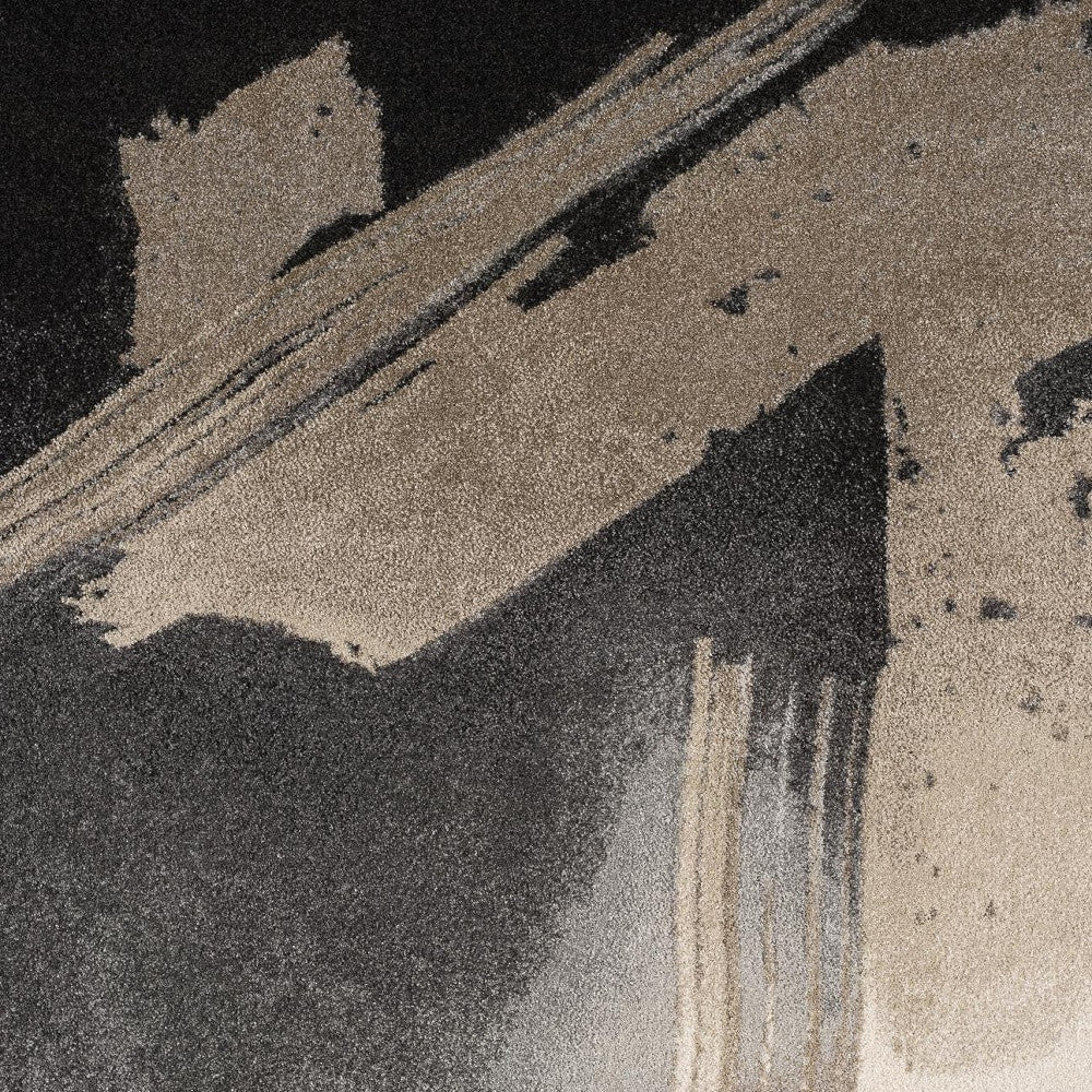 8' X 10' Gray Abstract Power Loom Area Rug