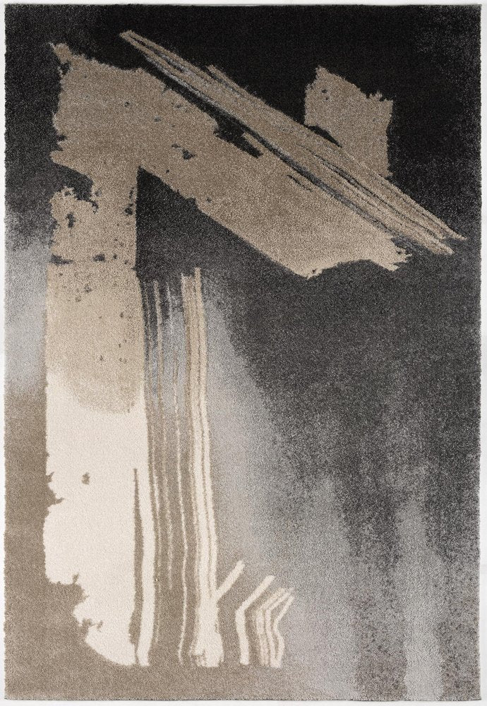 8' X 10' Gray Abstract Power Loom Area Rug