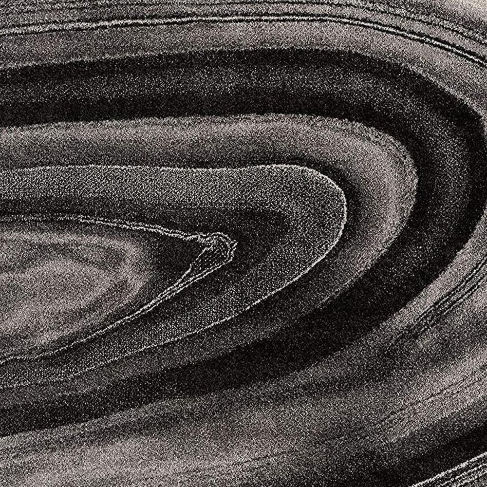 5' X 8' Dark Gray Abstract Illusional Area Rug