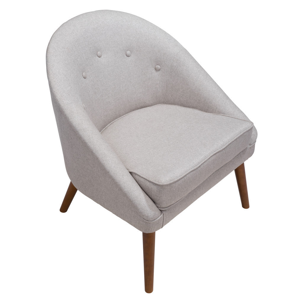 Light Gray Wooden Deep Chair