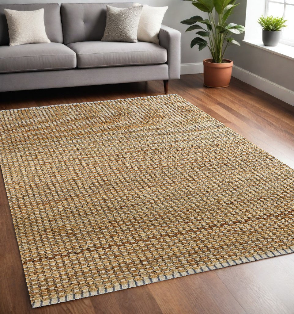 5' X 8' Natural Hand Woven Area Rug