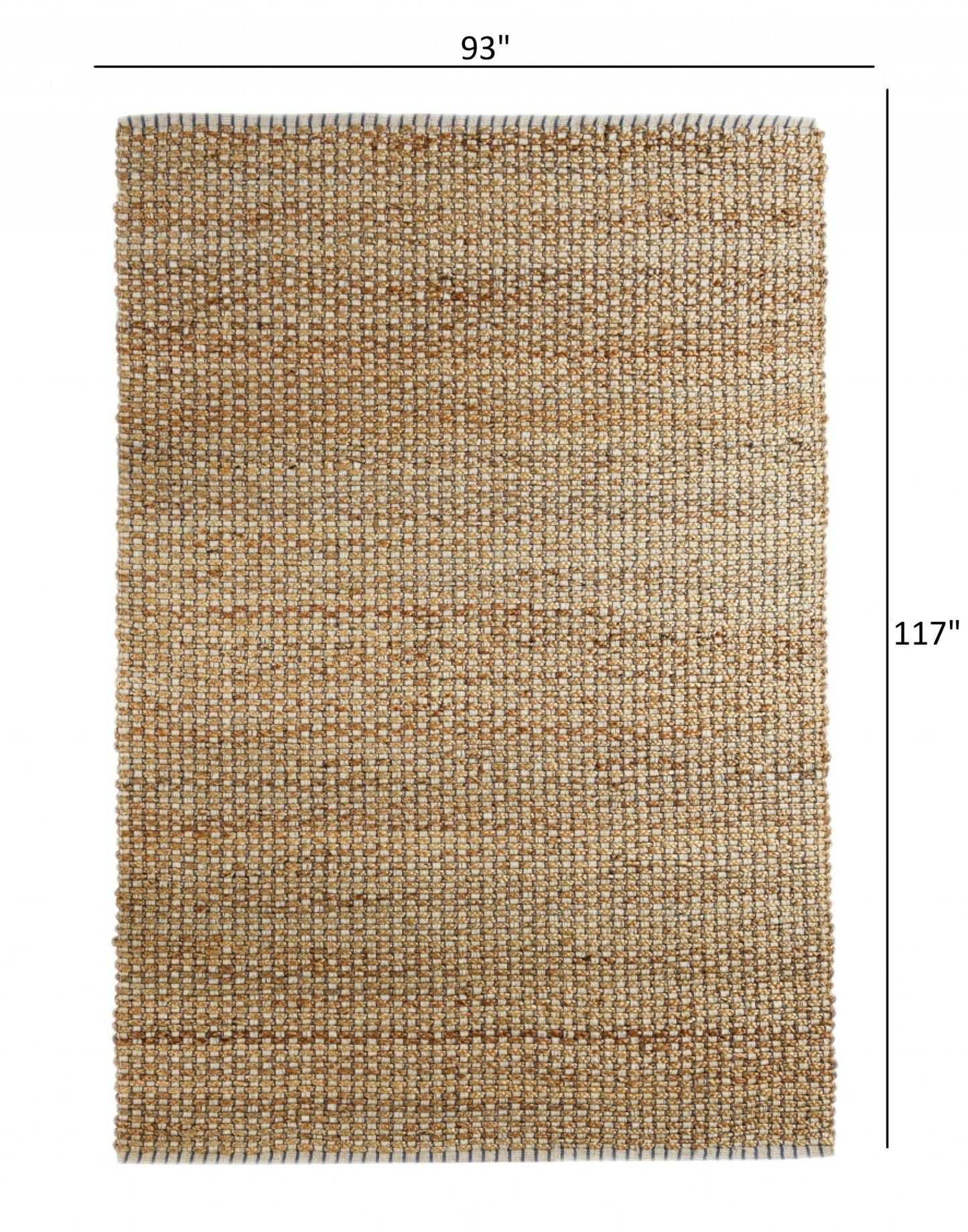 5' X 8' Natural Hand Woven Area Rug