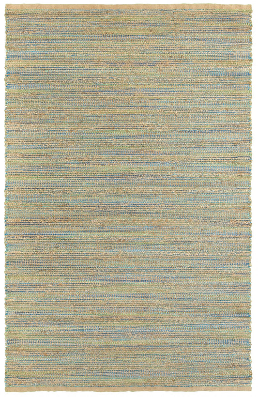 5' X 8' Multitoned Braided Jute Area Rug