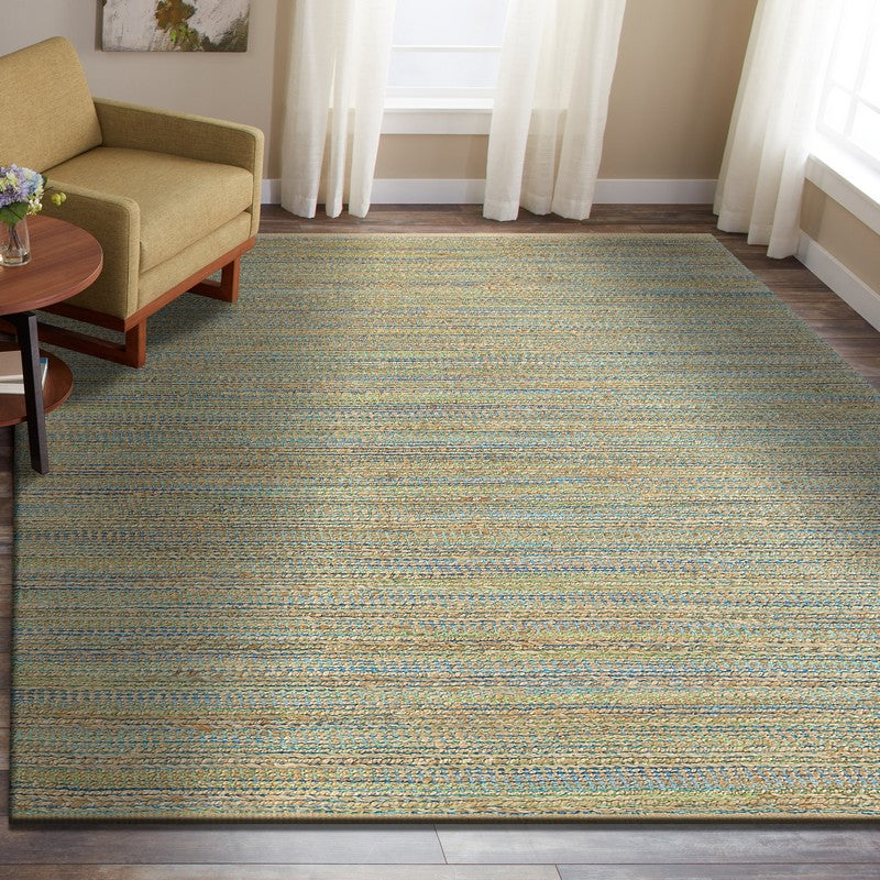 8' X 10' Multitoned Braided Jute Area Rug