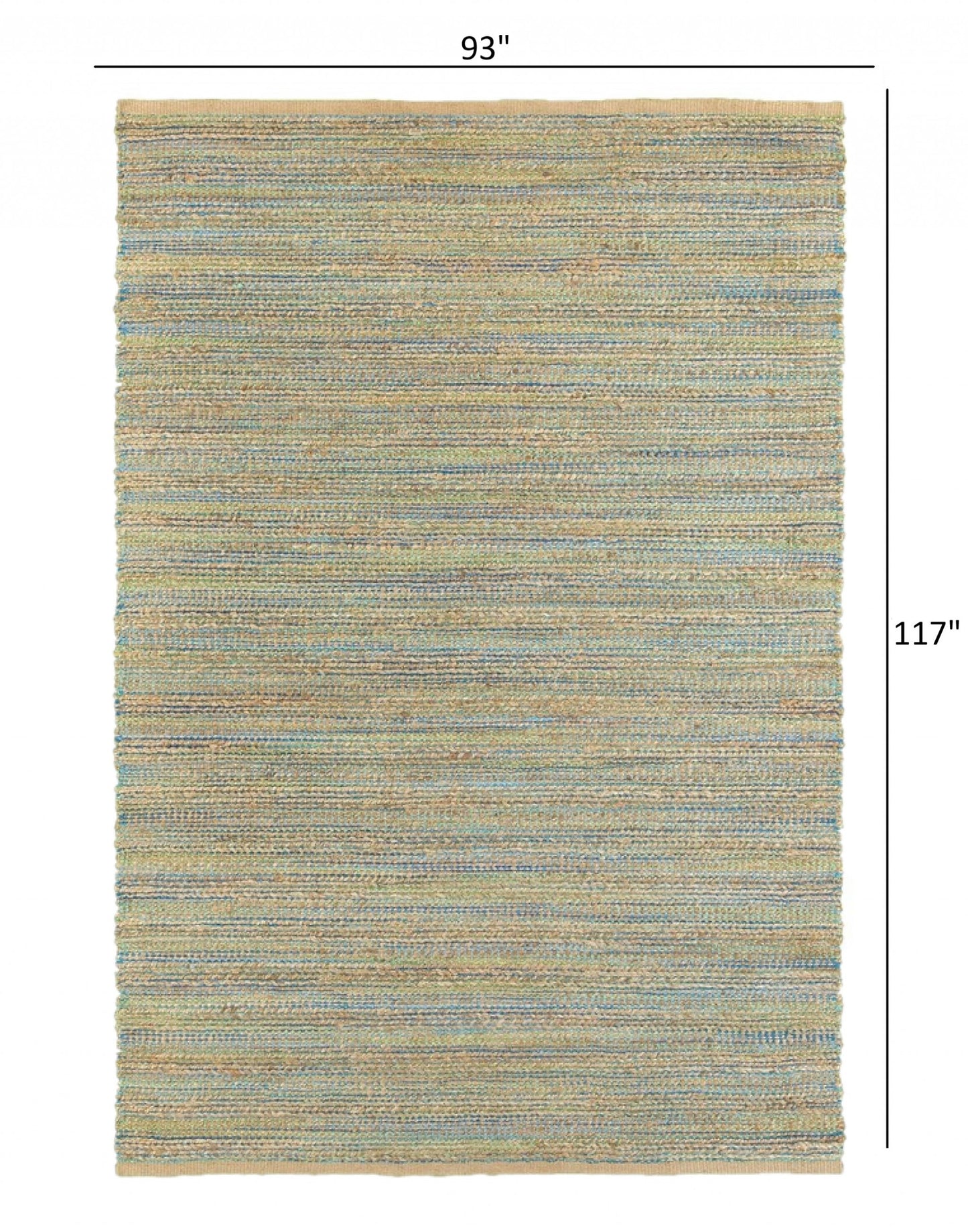 8' X 10' Multitoned Braided Jute Area Rug