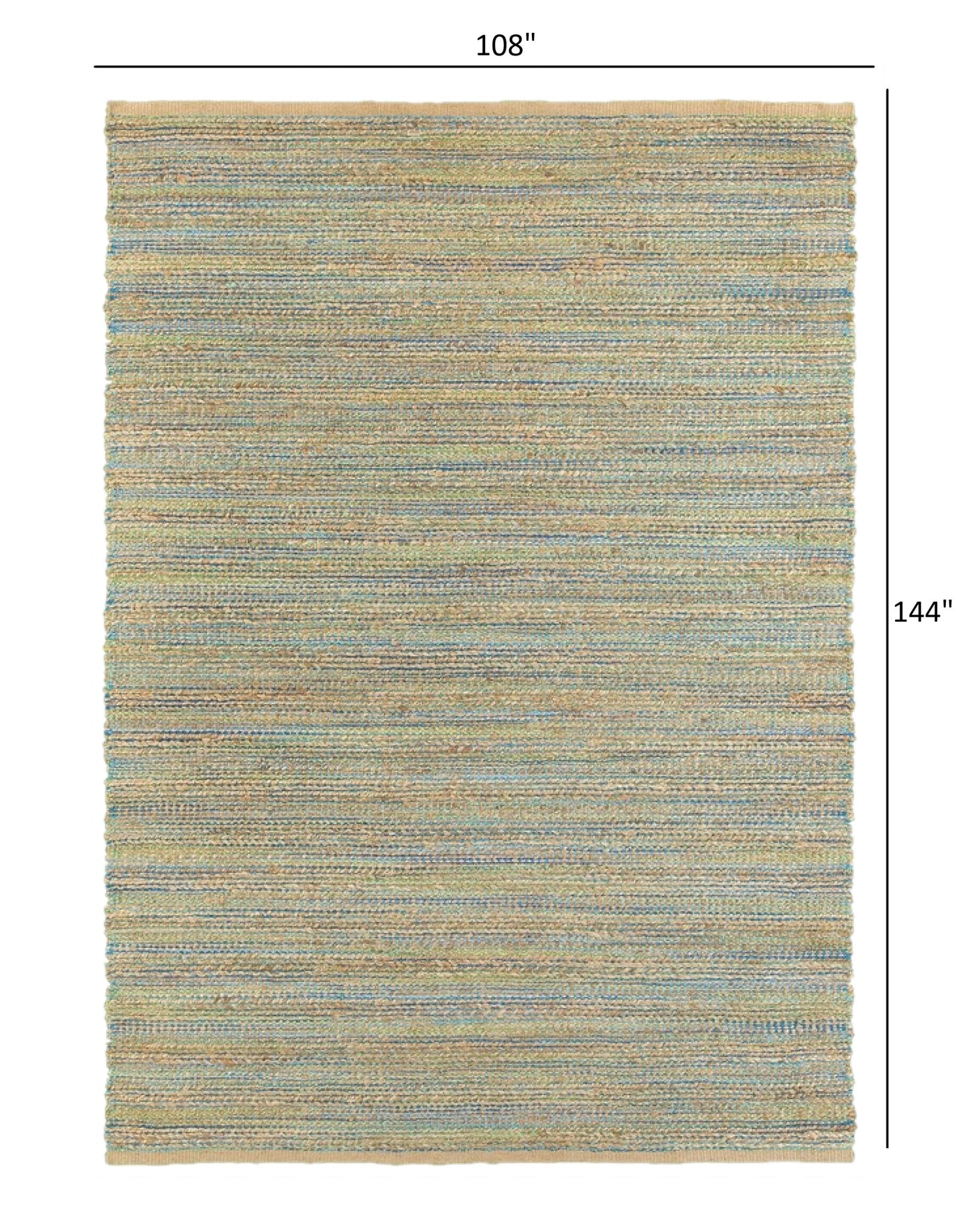 8' X 10' Multitoned Braided Jute Area Rug