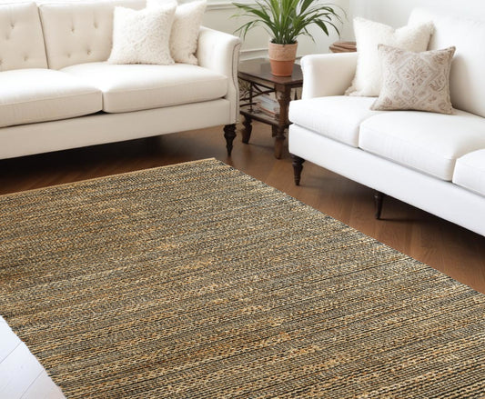 5' X 8' Natural Hand Woven Area Rug