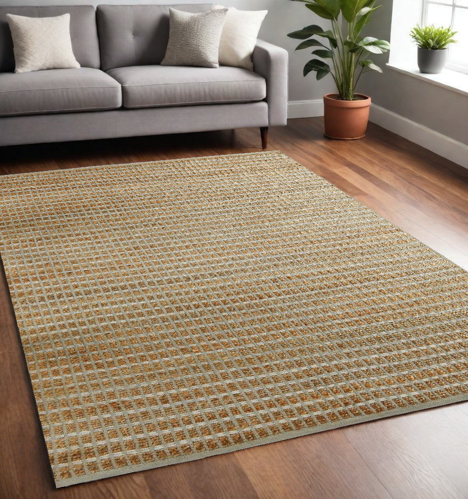 5' X 8' Natural Hand Woven Area Rug