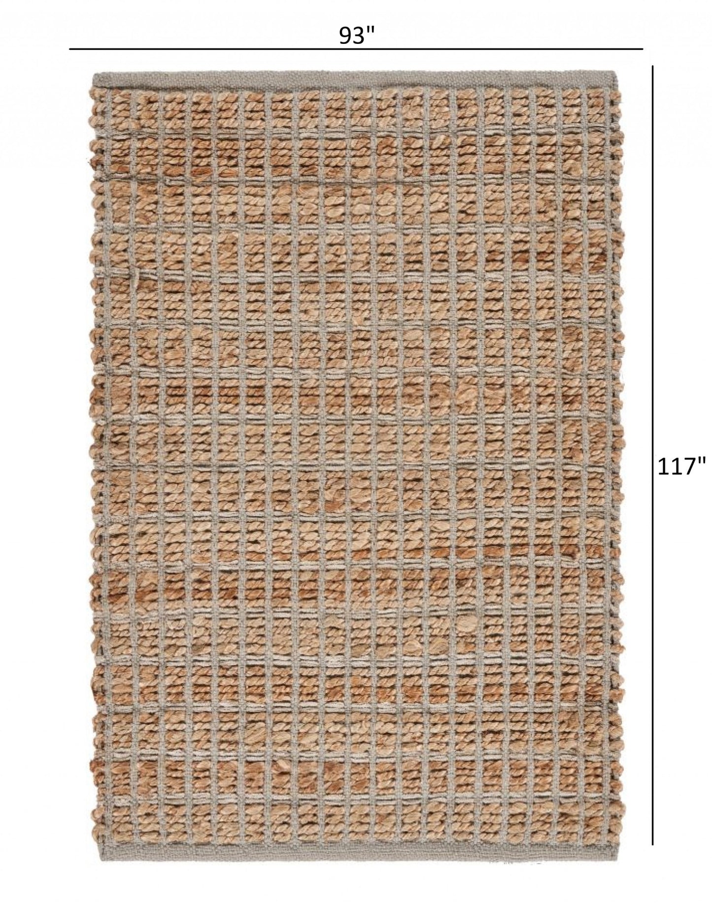 5' X 8' Natural Hand Woven Area Rug