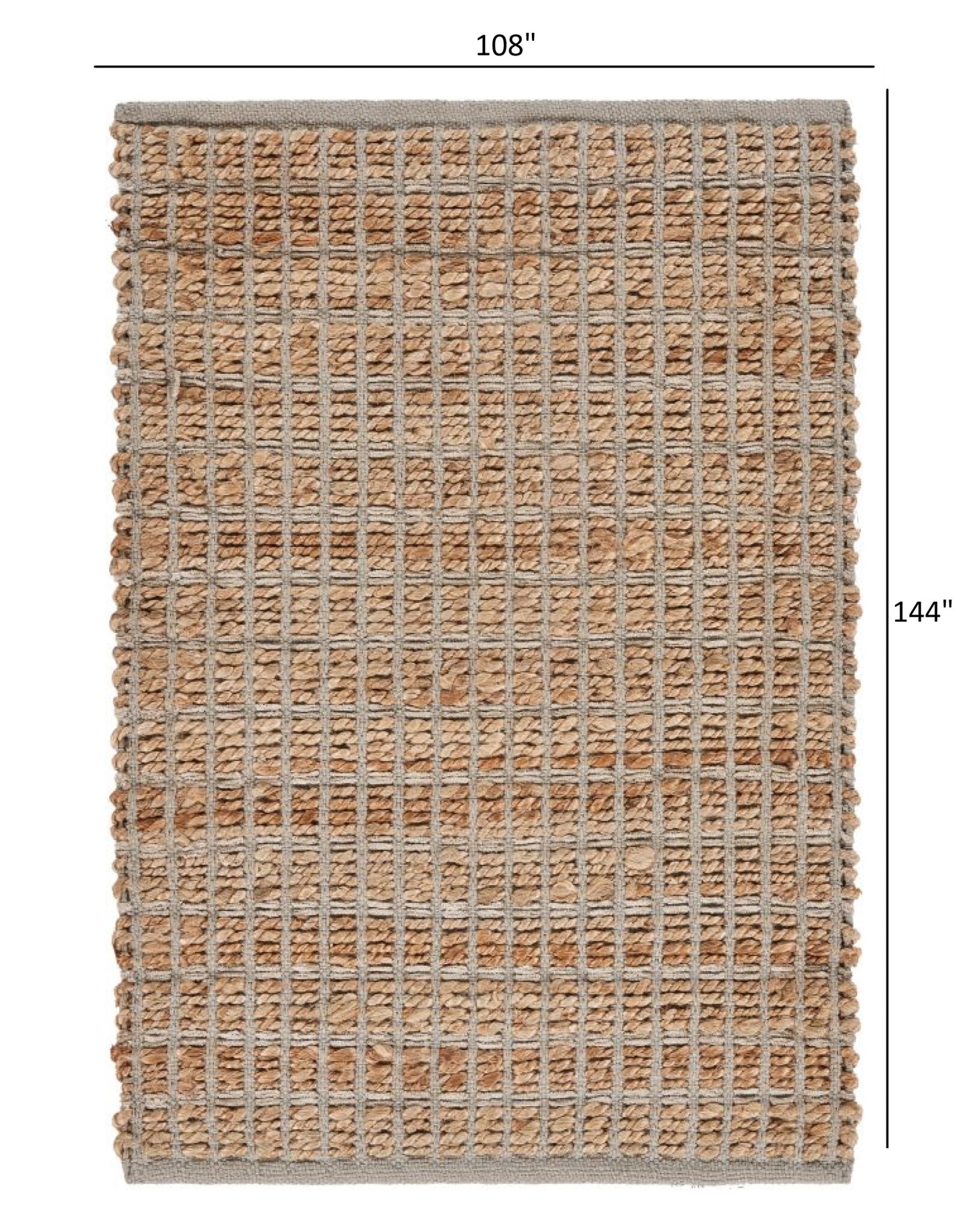 5' X 8' Natural Hand Woven Area Rug