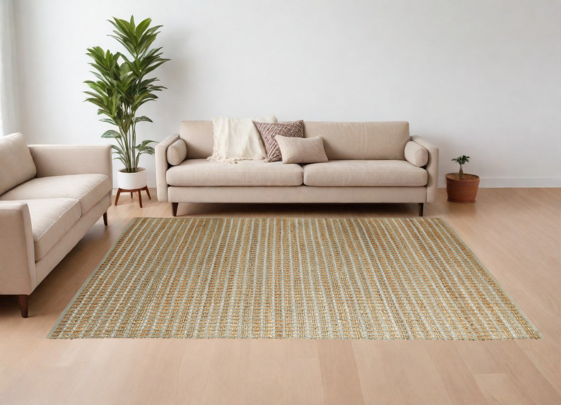 5' X 8' Natural Hand Woven Area Rug