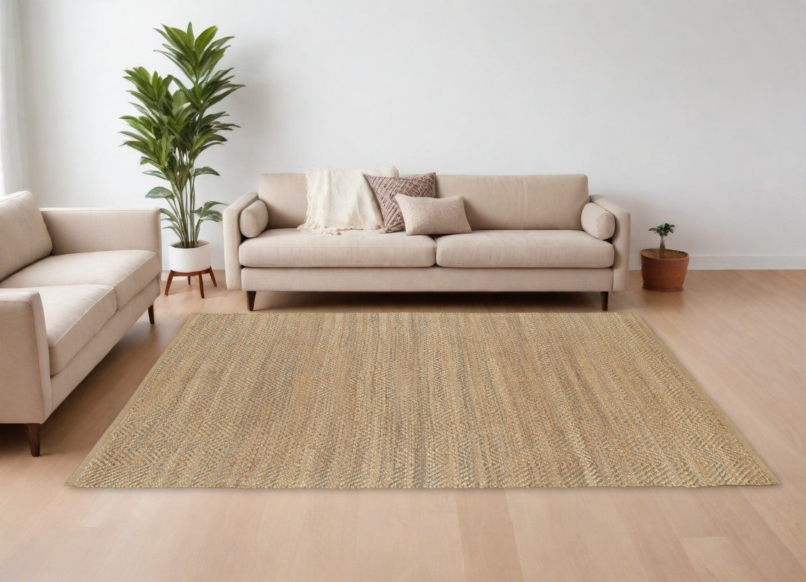 8' X 10' Natural Hand Woven Area Rug