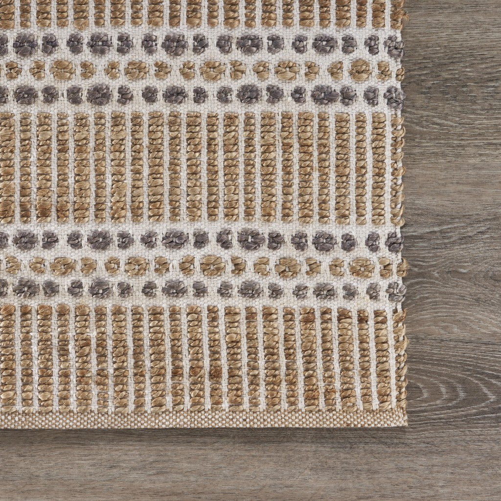 5' X 8' Natural Hand Woven Area Rug