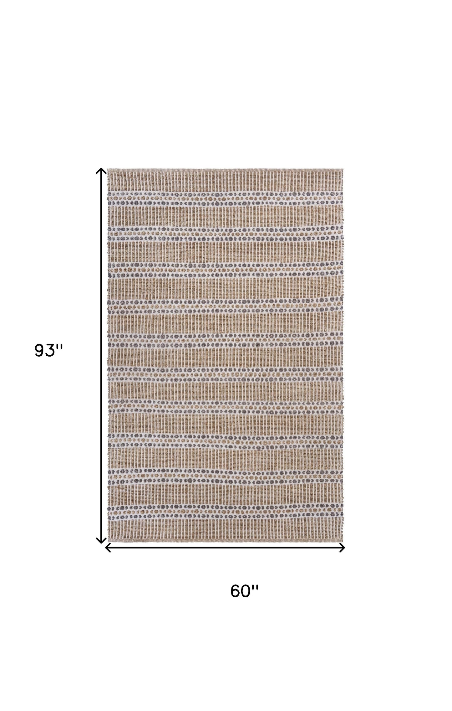 5' X 8' Natural Hand Woven Area Rug