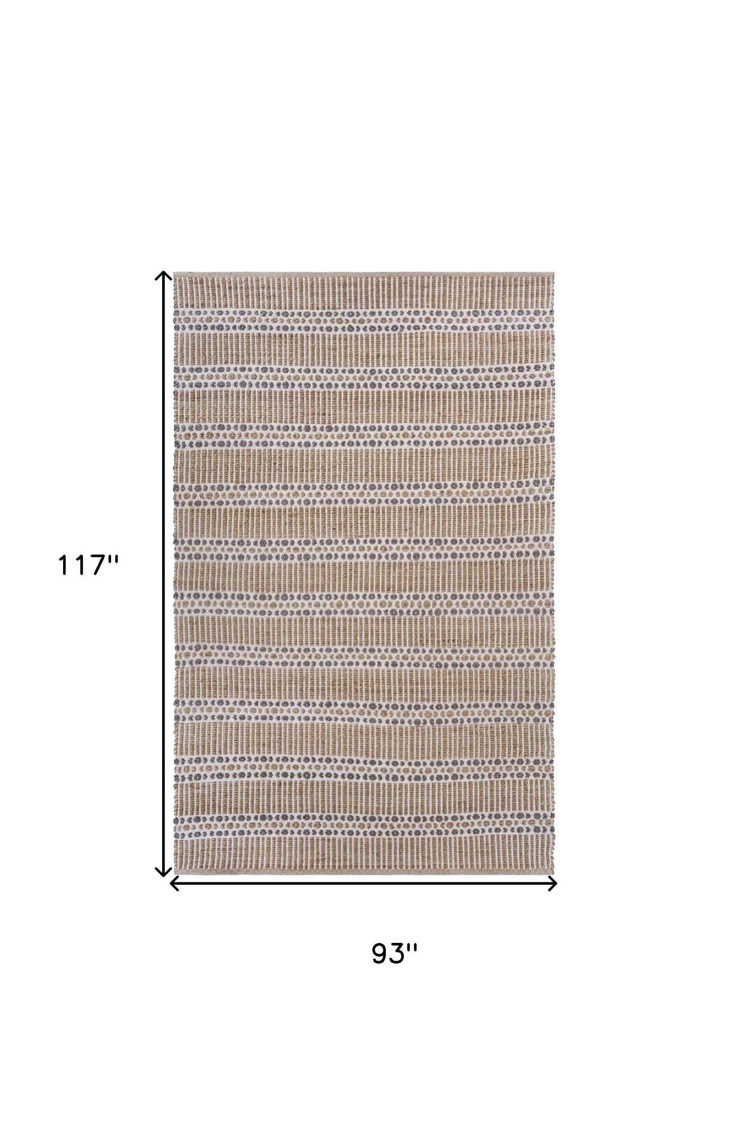 5' X 8' Natural Hand Woven Area Rug