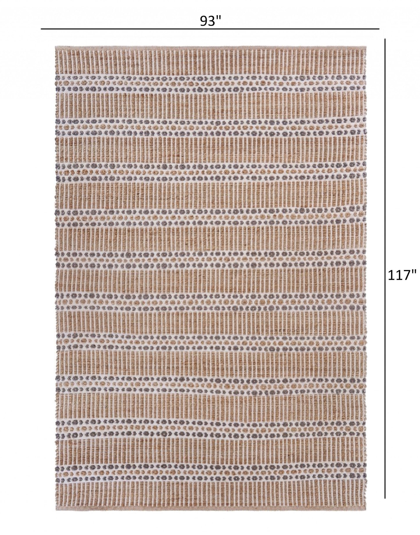 5' X 8' Natural Hand Woven Area Rug