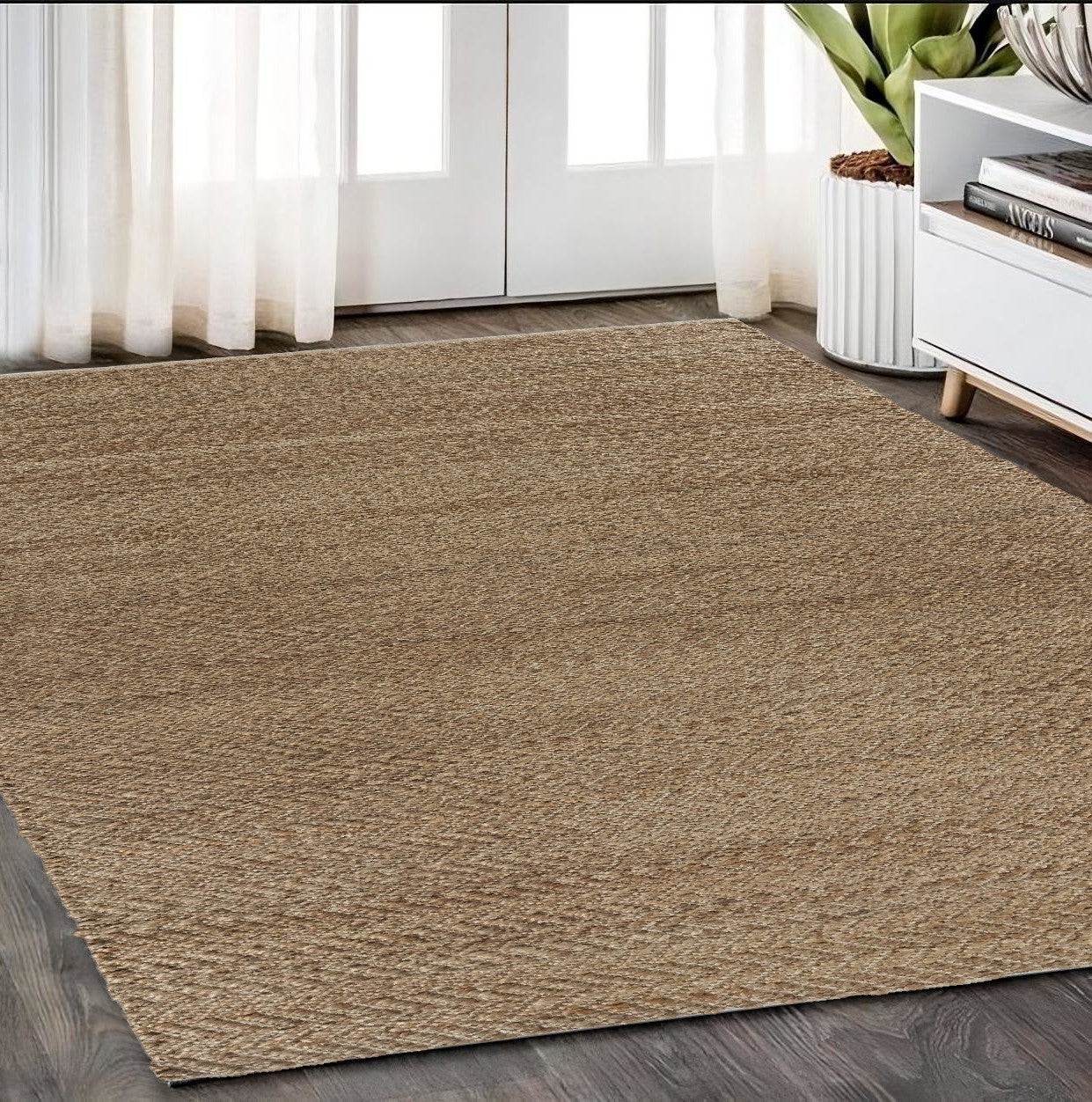 5' X 8' Natural Hand Woven Area Rug