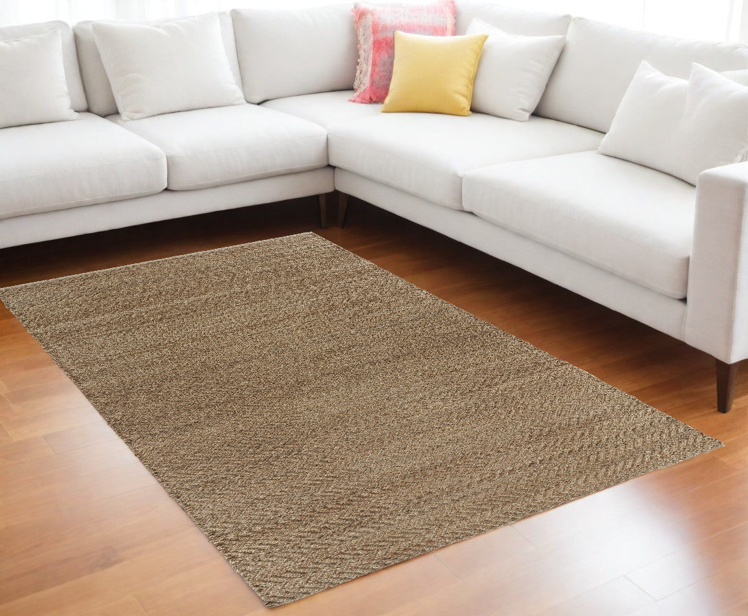 9' X 12' Natural Hand Woven Area Rug