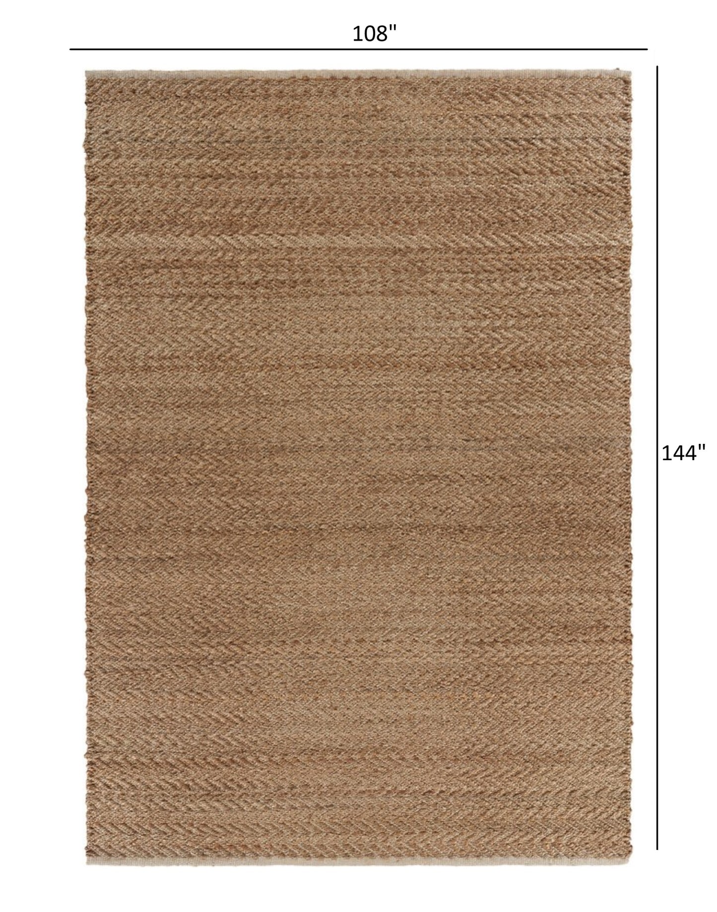 9' X 12' Natural Hand Woven Area Rug