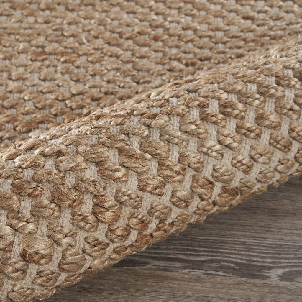 9' X 12' Tan Hand Loomed Area Rug