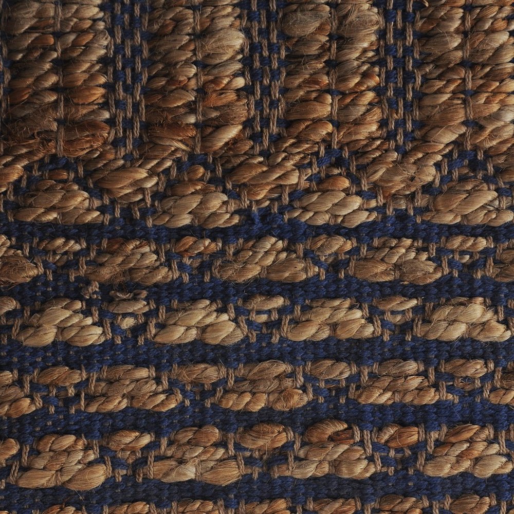9' X 12' Tan and Blue Detailed Lattice Area Rug
