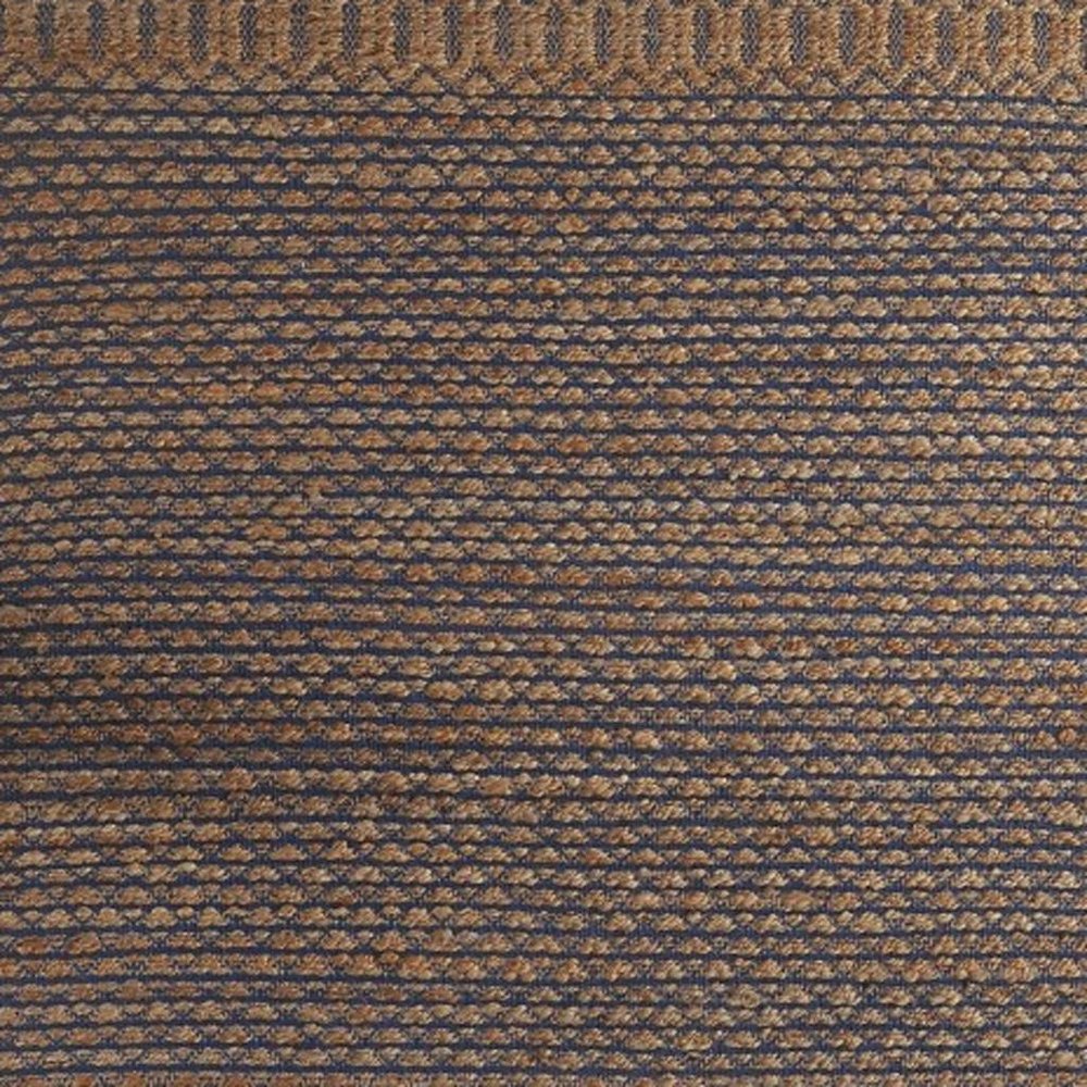 9' X 12' Tan and Blue Detailed Lattice Area Rug