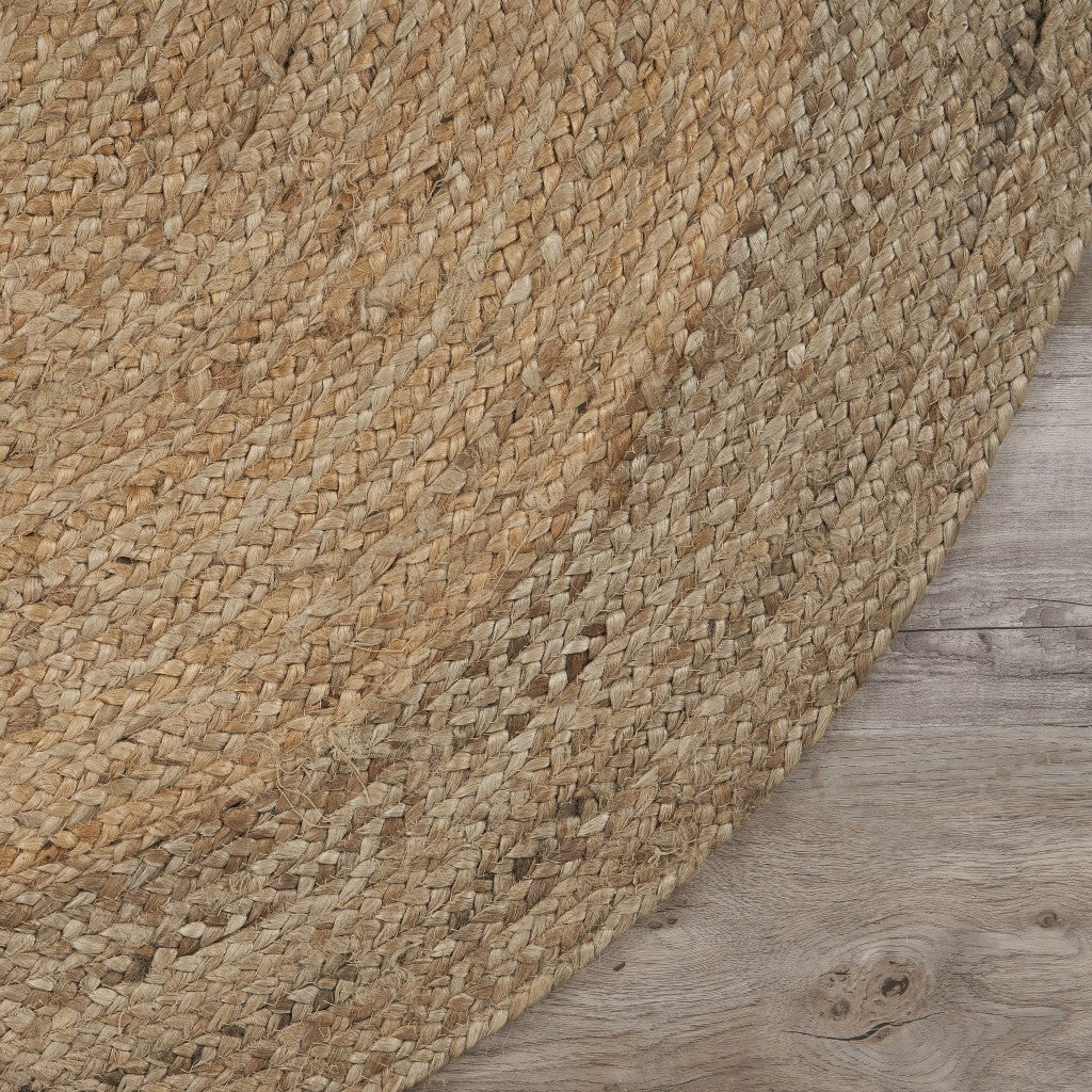 7' Natural Toned Oval Shaped Area Rug