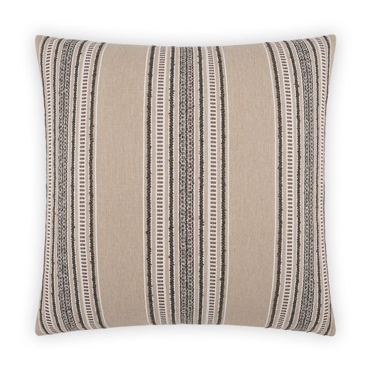 D.V. KAP HOME   24" x 24" Larsen Pillow - Berber Stripes, Global, Farmhouse    - 3952-B-2424