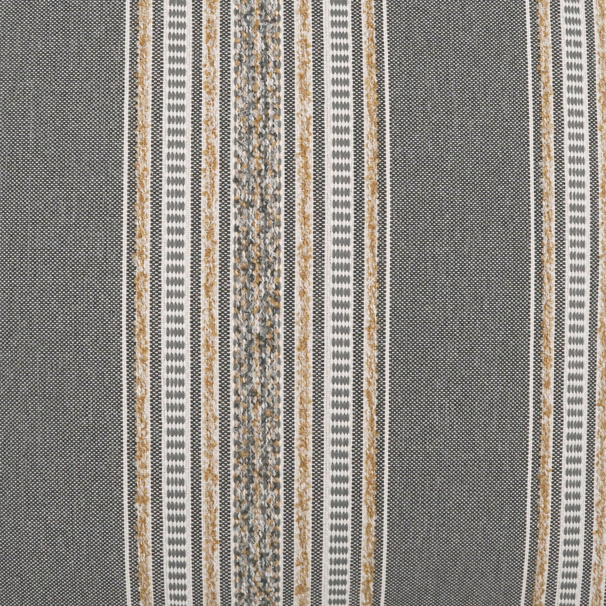 D.V. KAP HOME   24" x 24" Larsen Pillow - Carbon Stripes, Global, Farmhouse    - 3952-C-2424