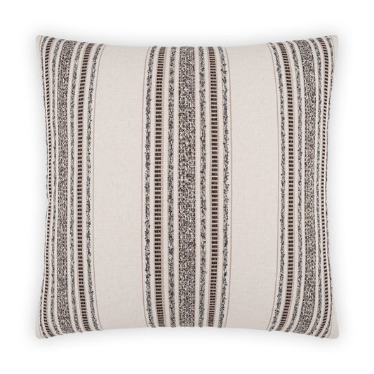 D.V. KAP HOME   24" x 24" Larsen Pillow - Neutral Stripes, Global, Farmhouse    - 3952-N-2424