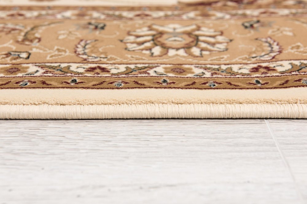 7' X 9' Beige And Ivory Oriental Area Rug