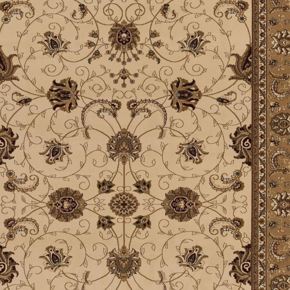 8' X 11' Beige And Ivory Oriental Area Rug