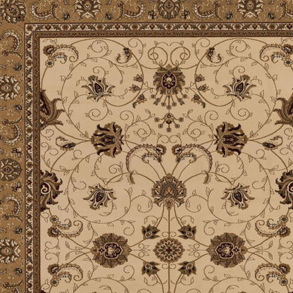 8' X 11' Beige And Ivory Oriental Area Rug