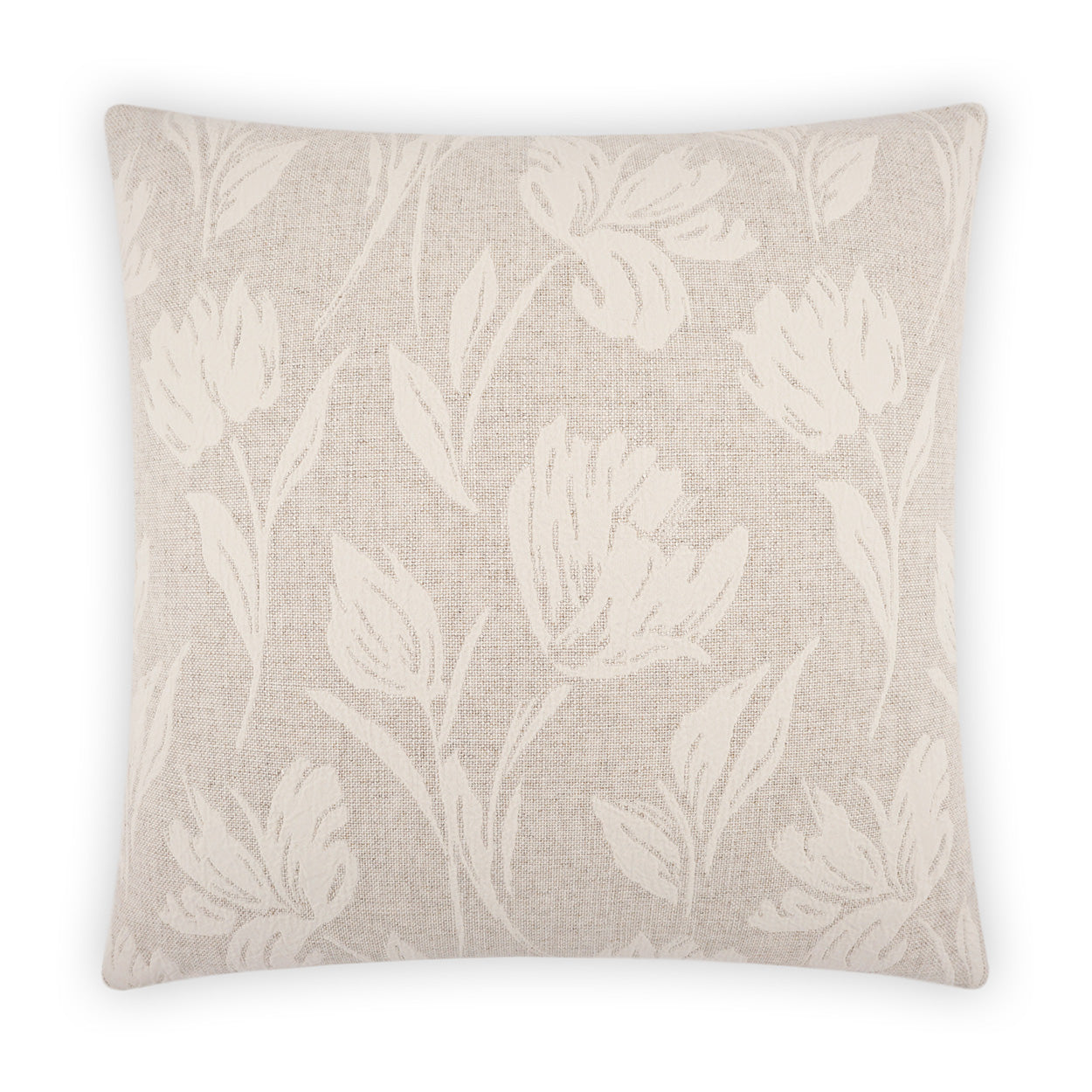 D.V. KAP HOME   24" x 24" Laurel Pillow Floral, Traditional, Farmhouse    - 3954-2424