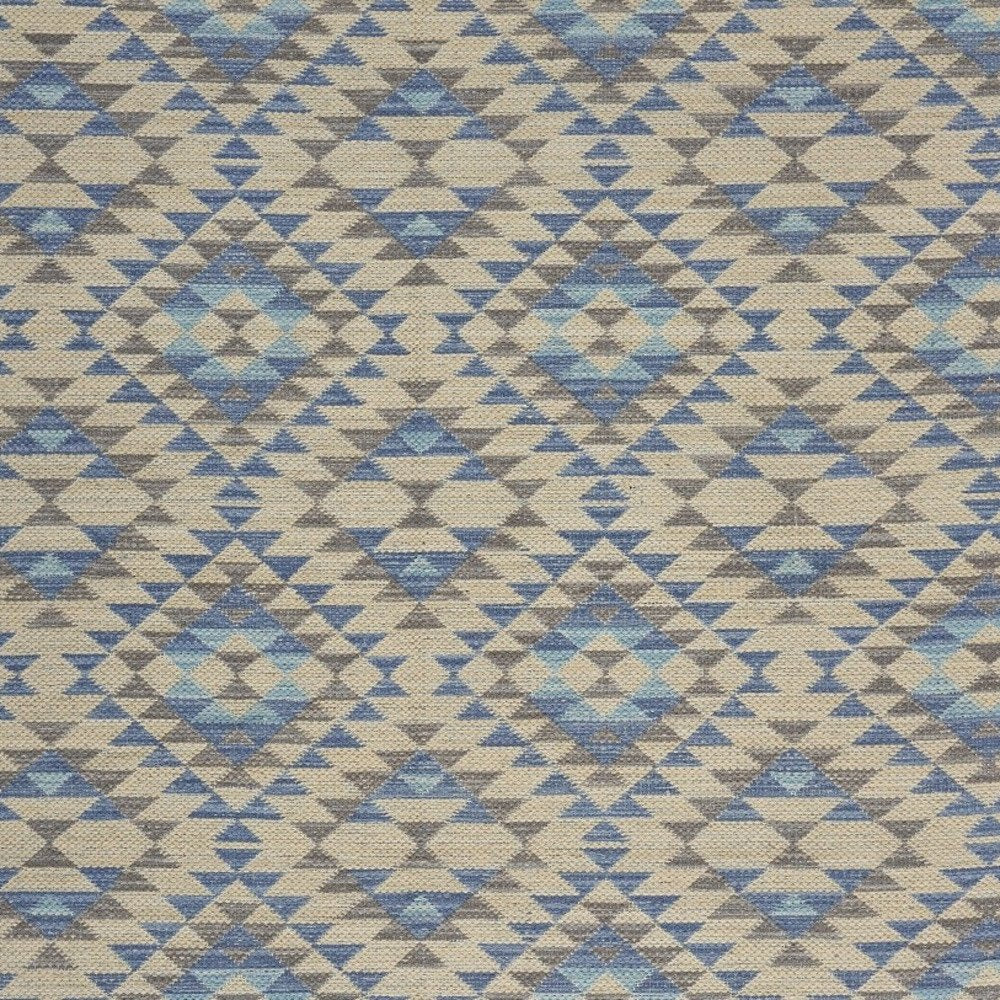 3' x 5' Blue Decorative Lattice Area Rug