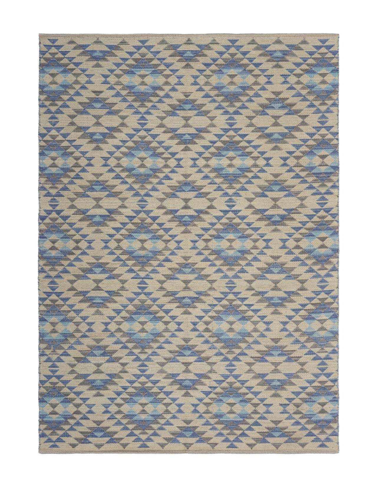 3’ x 5’ Blue Decorative Lattice Area Rug