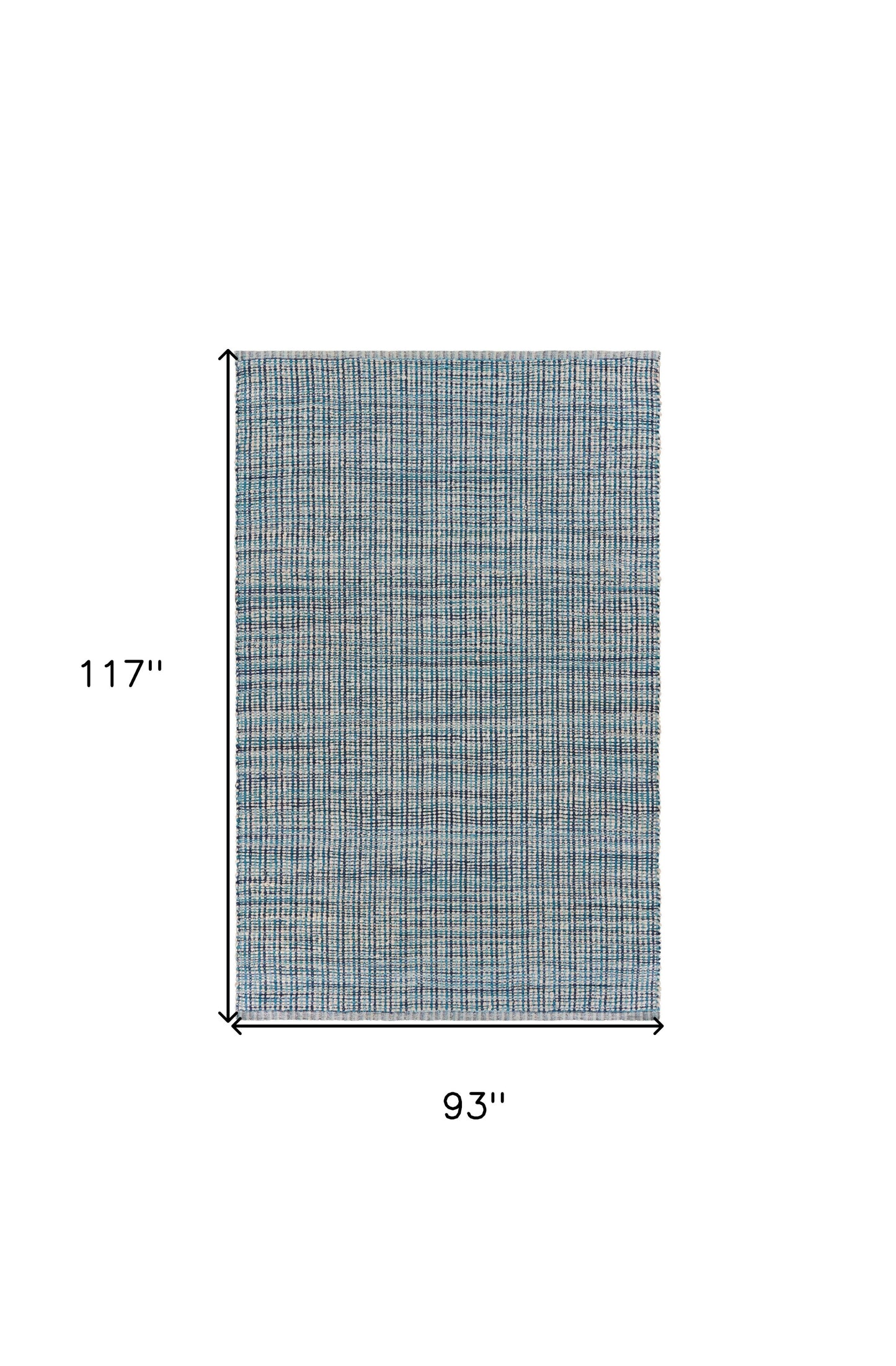 5' X 8' Classic Blue Jute Area Rug