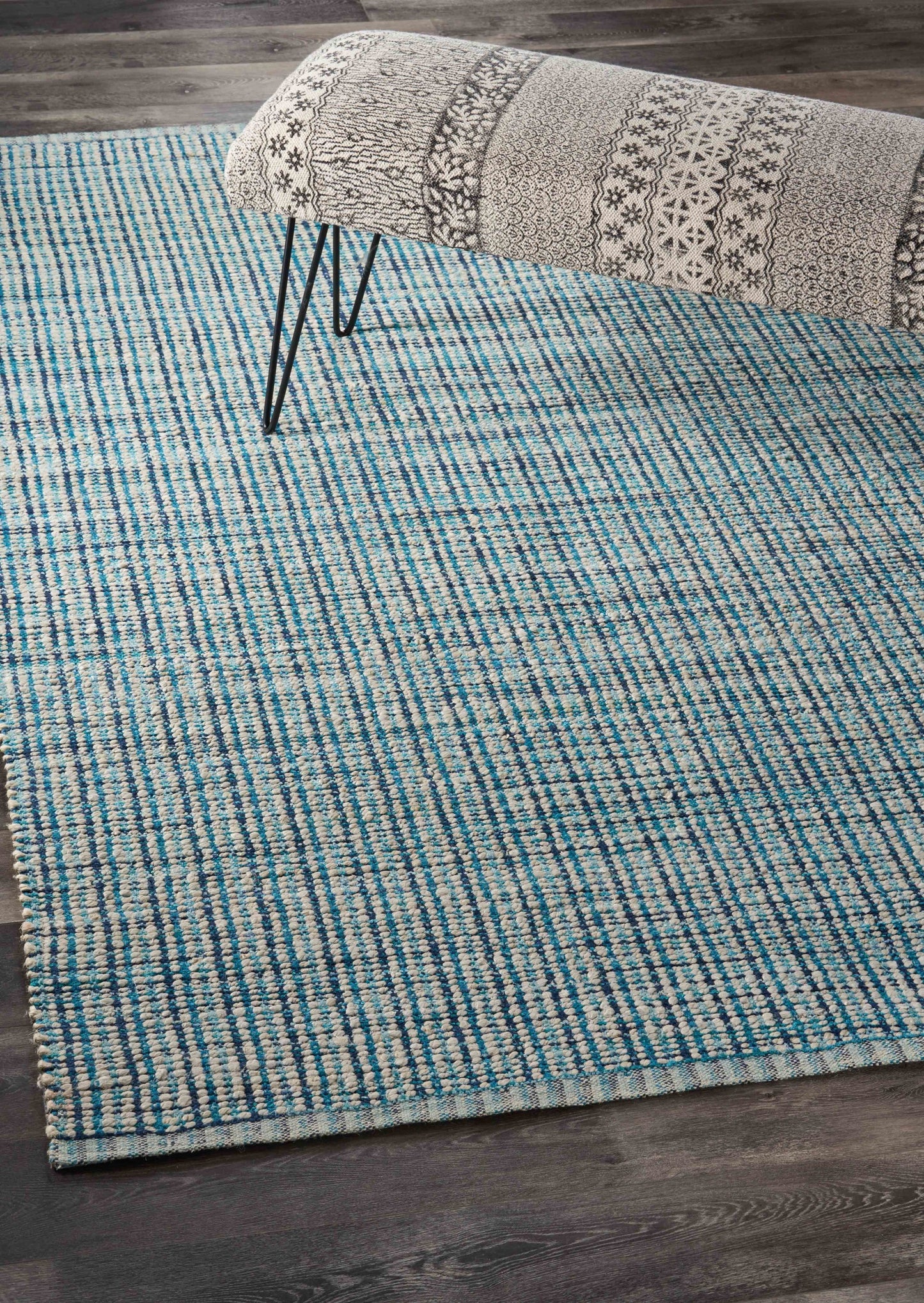 5' X 8' Classic Blue Jute Area Rug