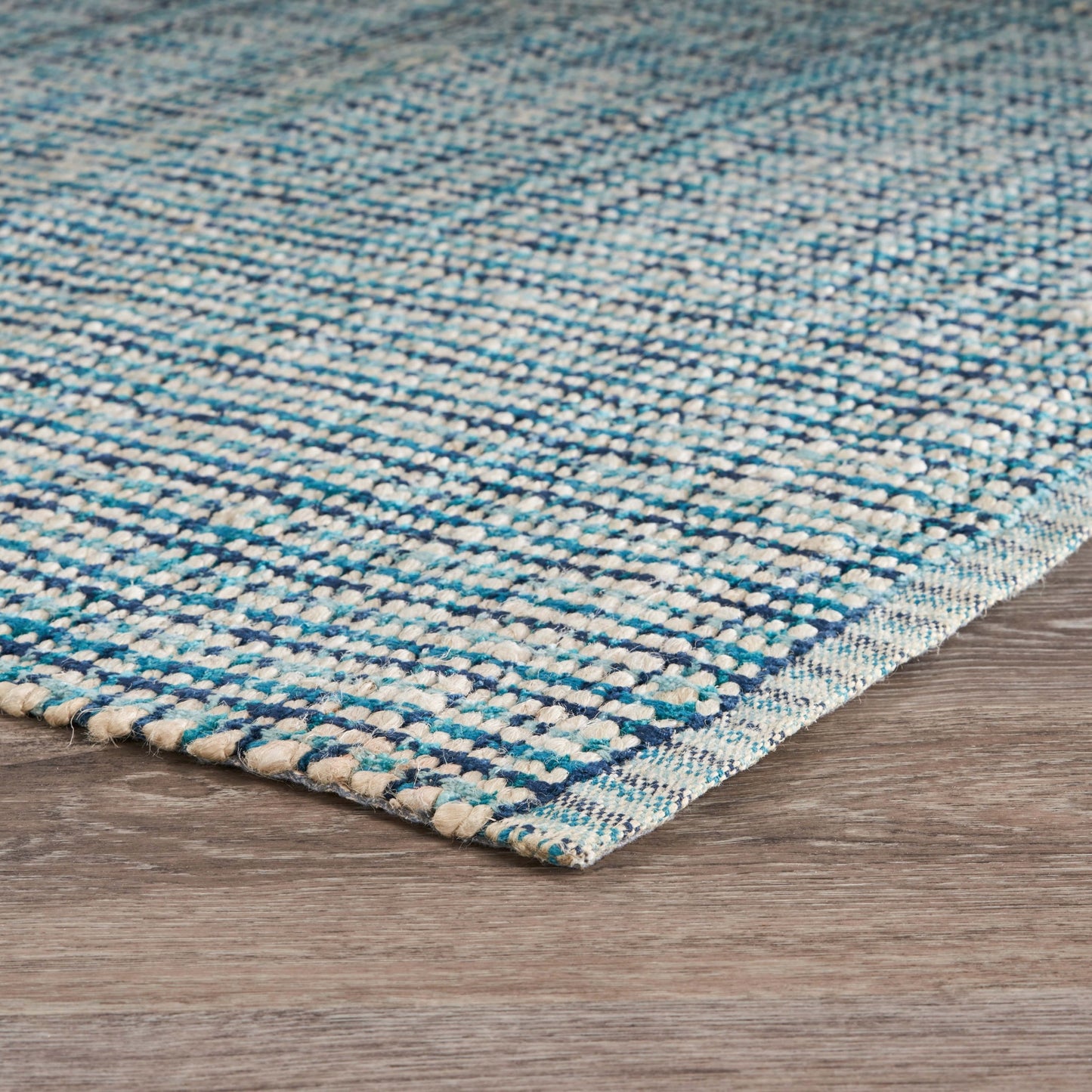 5' X 8' Classic Blue Jute Area Rug