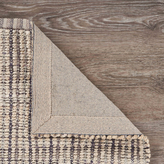 5' X 8' Brown and Beige Toned Jute Area Rug