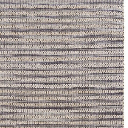 8' X 10' Brown and Gray Striped Area Rug